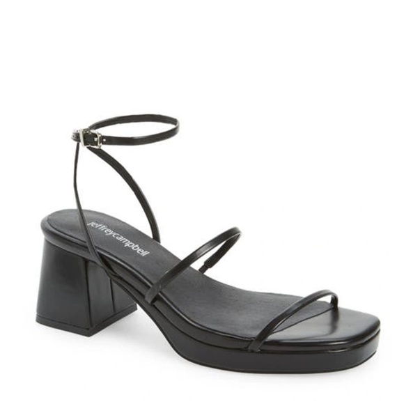 Jeffrey Campbell Shoes - JEFFREY CAMPBELL Orchid Ankle Strap Sandal In Black Size 7